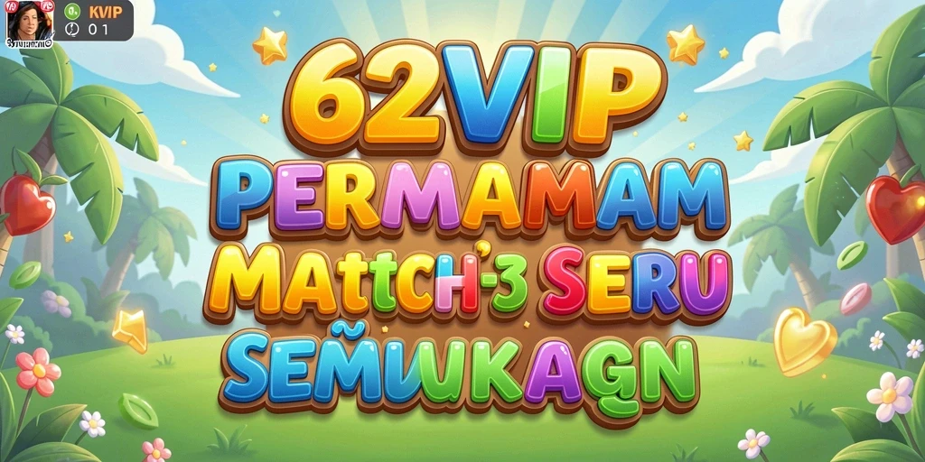 Tampilan gameplay seru dan menantang dalam 62VIP Match-3.