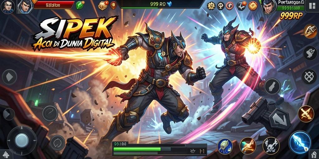 Tampilan gameplay mendebarkan di 99RP dengan pertarungan intens.