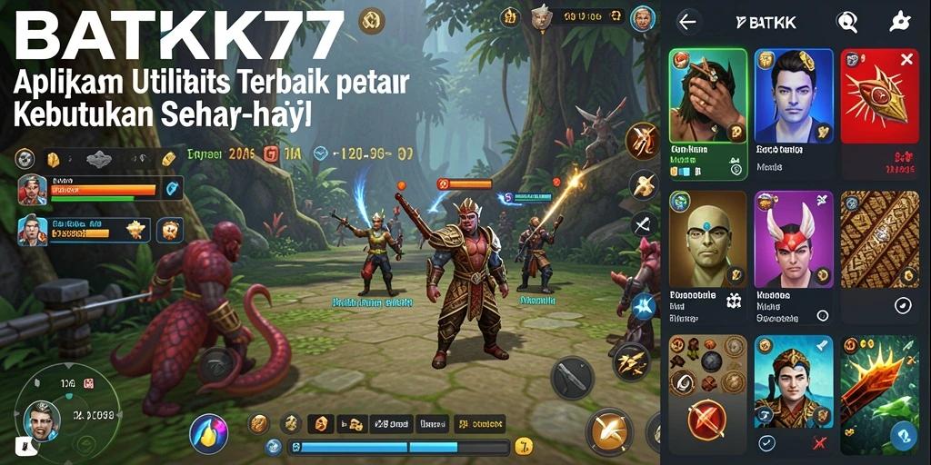 Tampilan intuitif dari aplikasi BATIK77 untuk kemudahan penggunaan.