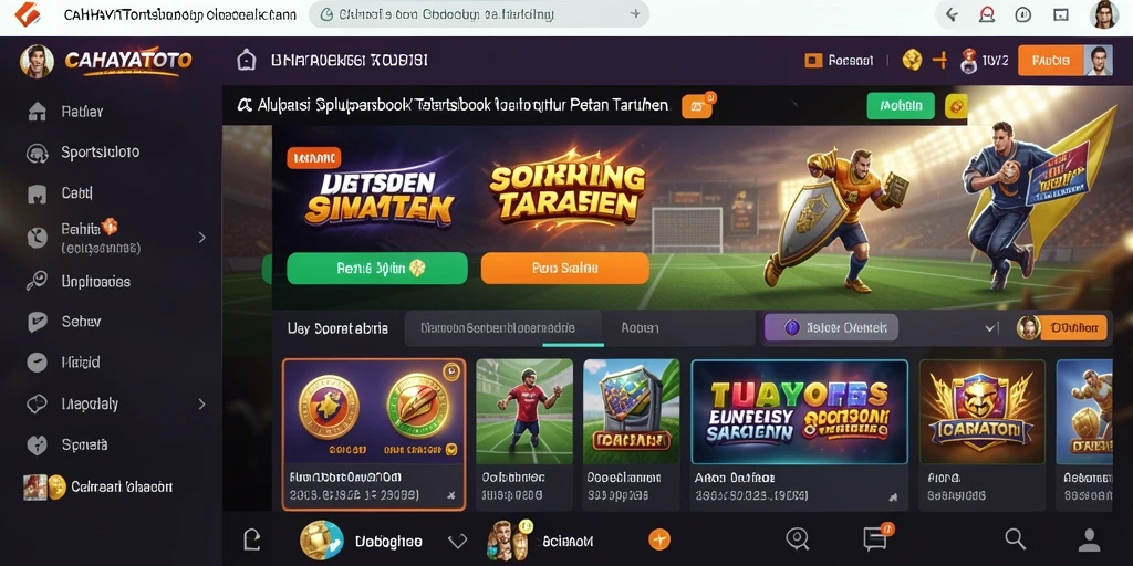 Screenshot menampilkan tampilan antarmuka CAHAYATOTO saat gameplay taruhan.