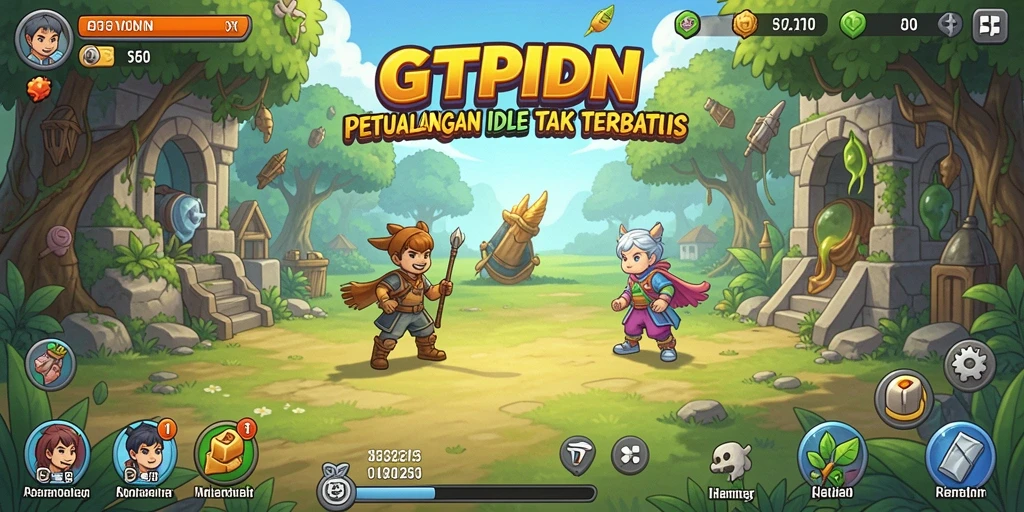 Screenshot GTPIDN menunjukkan karakter dan gameplay menarik dalam genre Idle.
