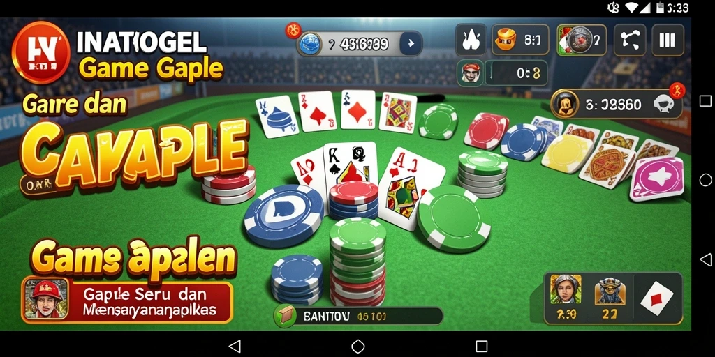Tampilan gameplay seru dari INATOGEL saat bermain Gaple.
