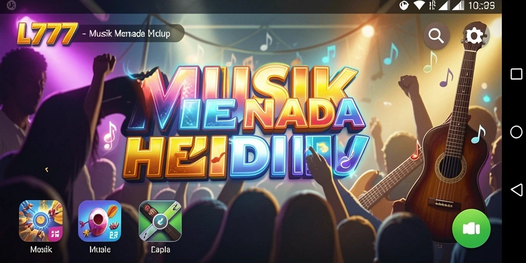 Screenshot utama L777 menampilkan gameplay interaktif musik.