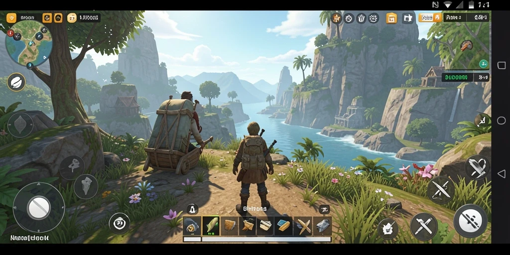 Tampilan gameplay MPO08 yang menampilkan eksplorasi dunia terbuka yang mendalam.
