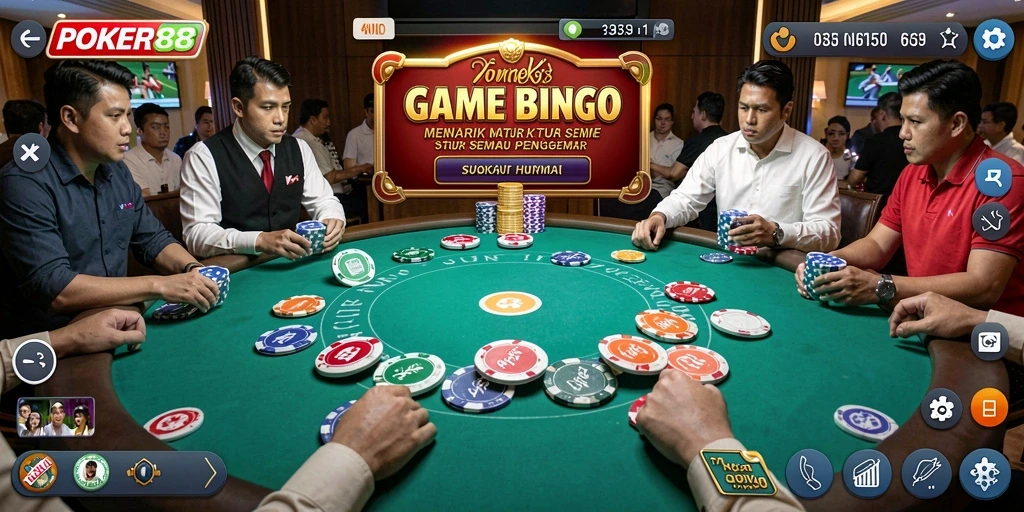 Tampilan gameplay seru di POKER88 Bingo.