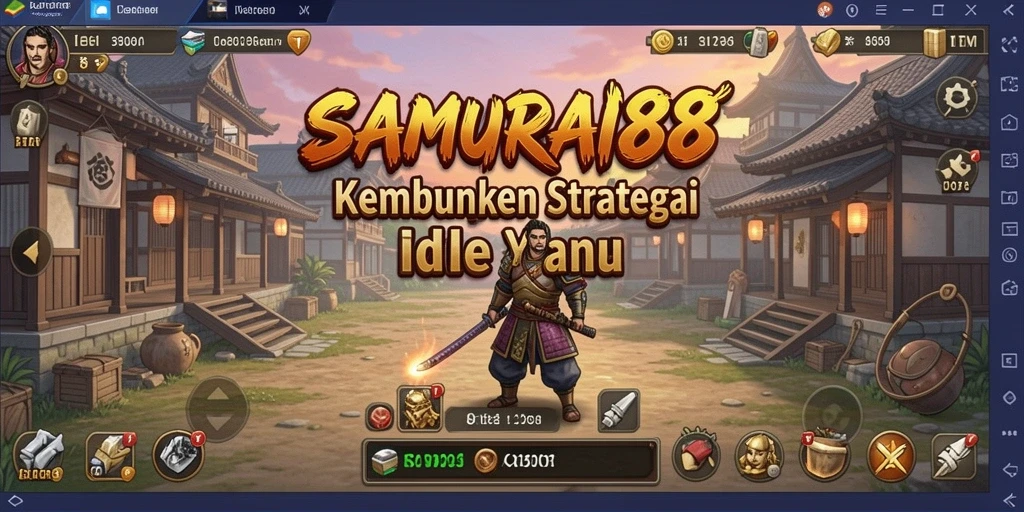 Tangkapan layar SAMURAI88 menampilkan aksi seru dalam gameplay Idle dengan karakter samurai.