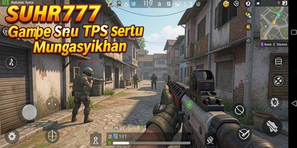 Tangkapan layar gameplay SUHU777 dengan aksi pertempuran TPS yang mendebarkan.