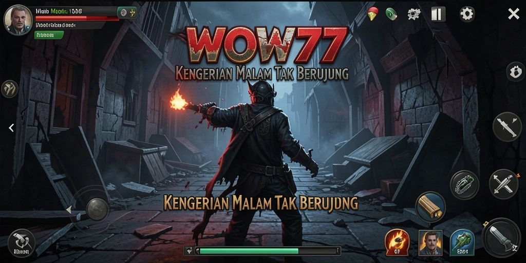Gameplay WOW77 yang mencekam menampilkan kegelapan dan ketakutan.